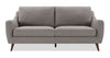 Ivy 75.5\"  Fabric Sofa with Removable Back Cushions - Grey 