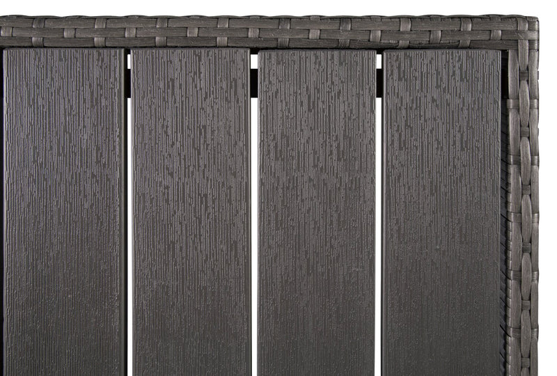 Victoria 4-Piece Outdoor Patio Set with Loveseat, Armless Chair, Corner Chair & Ottoman - Weather Resistant - Grey