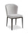 Zoe Dining Chair with Polyester Fabric, Metal - Grey