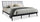 Milan Platform Bed with Headboard & Frame,  Mid-Century Modern, Black - King Size