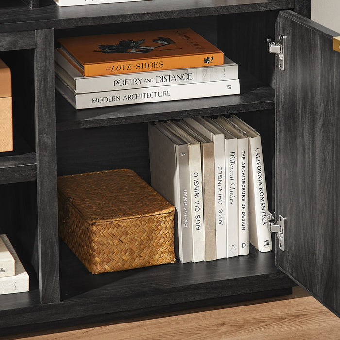 Brenner 64\" TV Stand with Storage and Cable Management for TVs up to 60\" - Charcoal