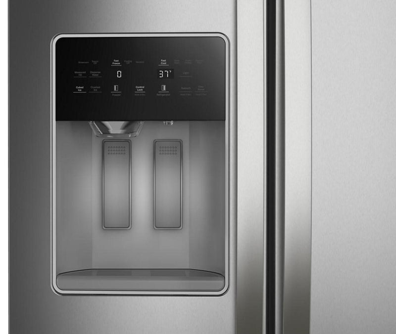 Whirlpool 36\" 28.7 Cu. Ft. Side-by-Side Refrigerator – Fingerprint-Resistant Stainless - WRSF6536RZ