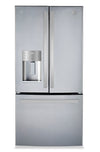 GE Profile 33\" 24.8 Cu. Ft. French-Door Refrigerator - Fingerprint Resistant Stainless Steel - PFE24HYRCFS