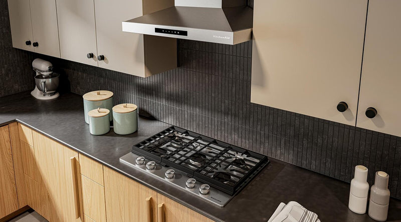 KitchenAid 30\" Gas-on-Metal Cooktop with Cast-Iron Grates – Stainless Steel - KCGK330SSS