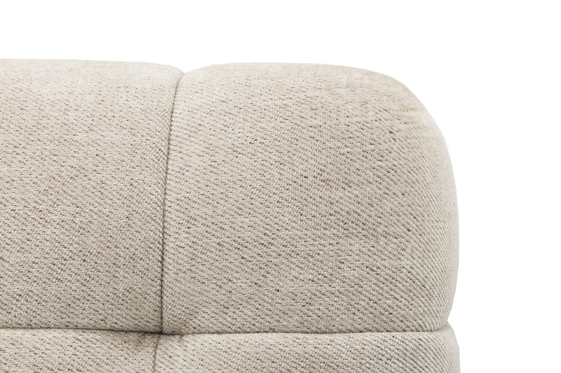 Oaklyn Modular 6-Piece Fabric Sectional with Ottomans and Tufted Seat Cushions – Beige