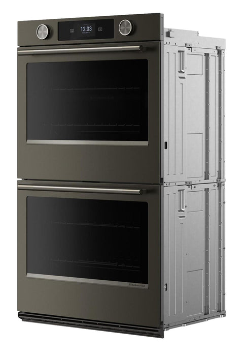 KitchenAid 30\" Smart Electric Double Wall Oven - Black Ore - KOED730SBE