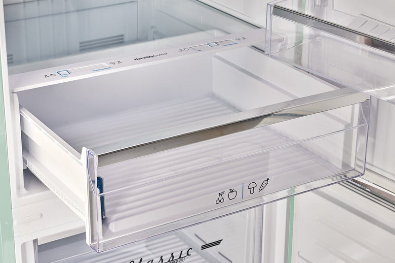 Unique Classic Retro 28\" 17 Cu Ft. Bottom Mount Refrigerator - Green - UNQ-455L LG AC