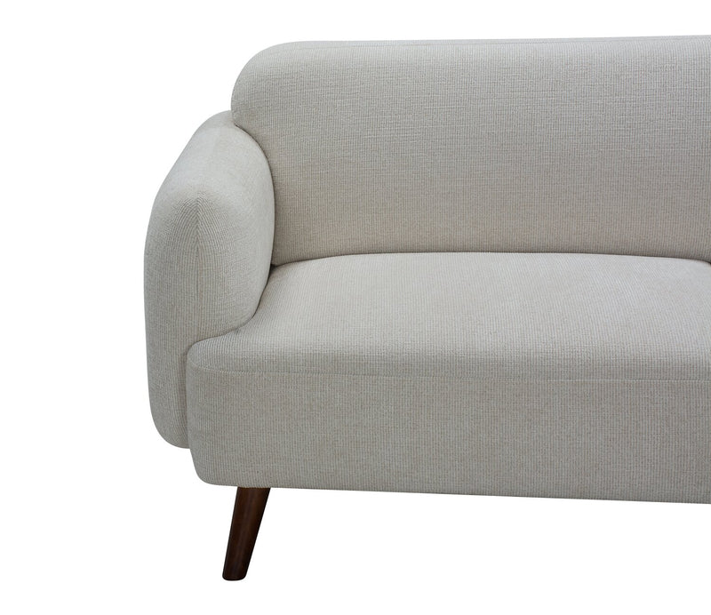 Sadie 78.7\" Fabric Sofa with Rubberwood Legs – Beige 