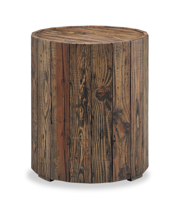 Martel 34\" Rustic Round End Table - Rustic Pine