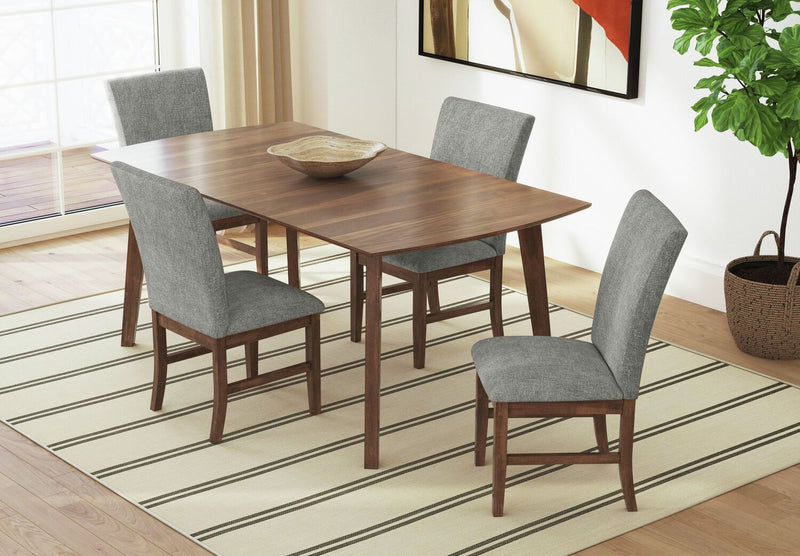 Rain Dining Chair with Cushion Fabric Seat & Back – Grey