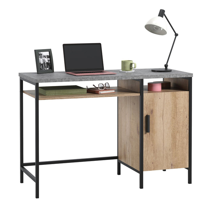 Bradley 45\" Pedestal Office Desk with Cabinet – Prime Oak 