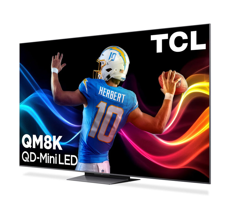 TCL 85\" QM8K QLED QD Mini-LED 4K UHD Smart Google TV (85QM8K) – 2025 Model