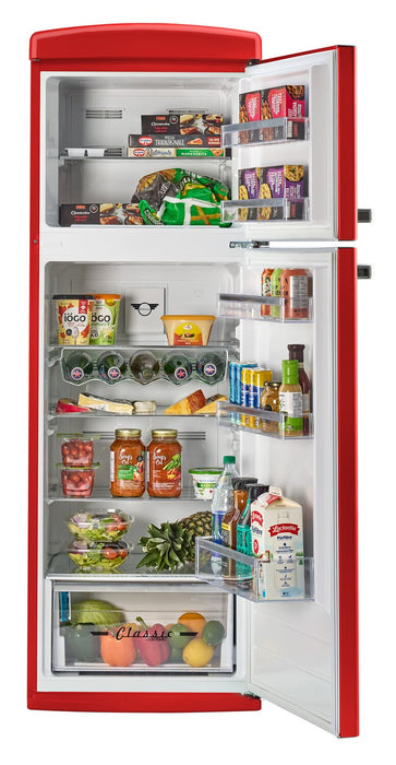Unique Classic Retro 24\" 11 Cu Ft. Top Freezer Refrigerator – Candy Red - UNQ-310L R TM