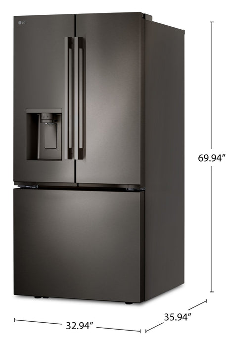 LG 33\" 25 Cu. Ft. 3-Door French Door Refrigerator - PrintProof™ Stainless Steel - LF25H6330D