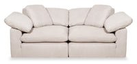 Eclipse Linen-Look Fabric Modular Loveseat - Linen 