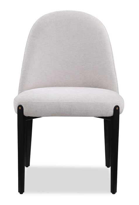 Kort & Co. Capri Dining Chair with Linen-Look Fabric, Metal - Beige