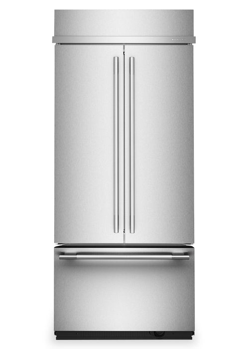 KitchenAid 36\" 20.8 Cu. Ft. French Door Bottom Mount Refrigerator - Stainless Steel - KBFN536SPS