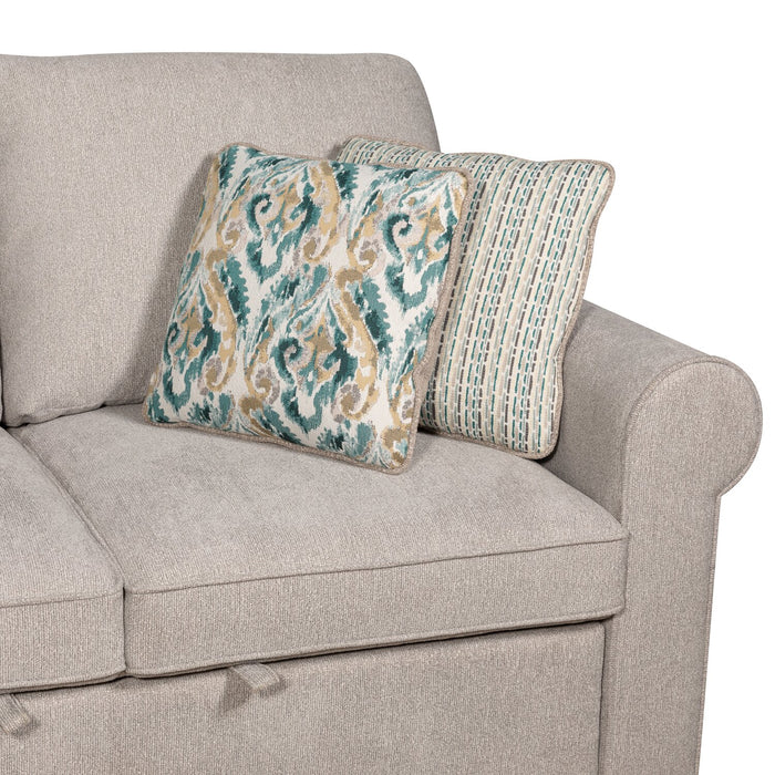 Scott Living Haven 3-Piece Chenille Fabric Sleeper Sectional - Grey