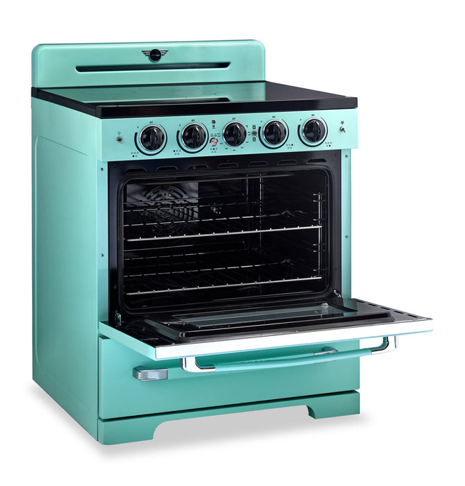 Classic Retro by Unique 30\" 3.9 Cu. Ft. Induction Range - Ocean Mist Turquoise - UNQ-30CR IC T