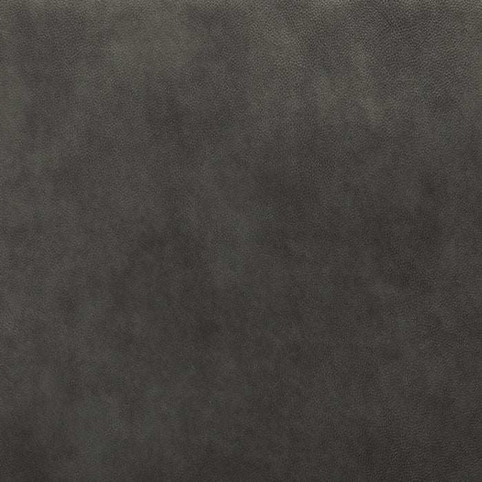 Edge 70\" Genuine Leather Loveseat with Wood Legs and Removable Back Cushions - Grey