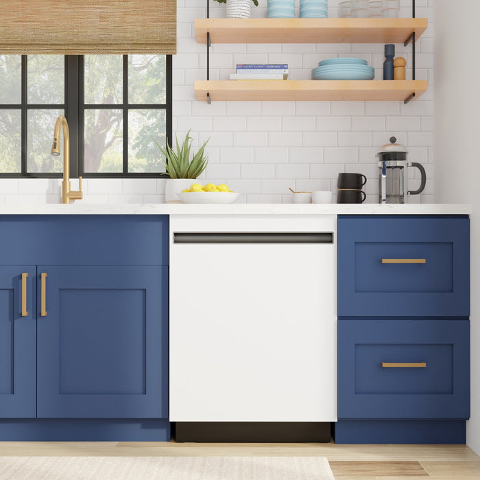 GE 24” 50 dBA Top Control Dishwasher with Auto Open Dry - White – GBT500SGVWW