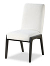 Alma Dining Chair with Boucle Fabric - Charcoal Black & White