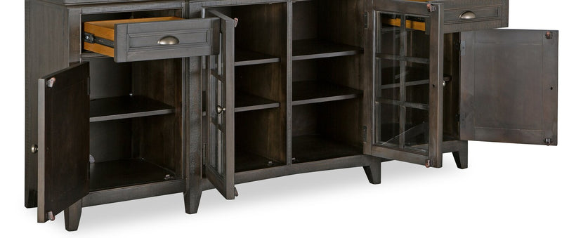 Wesley 70\" Traditional TV Stand with Storage and Cable Management for TVs up to 75\" - Graphite