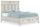 Casa Panel Bed with Headboard & Frame, Wood, White - Queen Size
