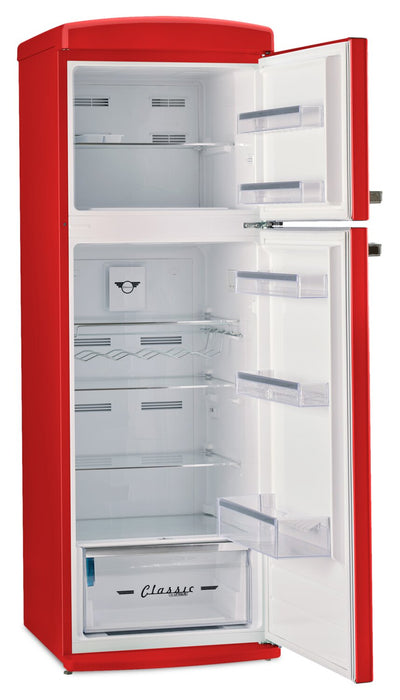 Unique Classic Retro 24\" 11 Cu Ft. Top Freezer Refrigerator – Candy Red - UNQ-310L R TM