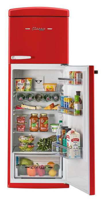 Unique Classic Retro 24\" 11 Cu Ft. Top Freezer Refrigerator – Candy Red - UNQ-310L R TM