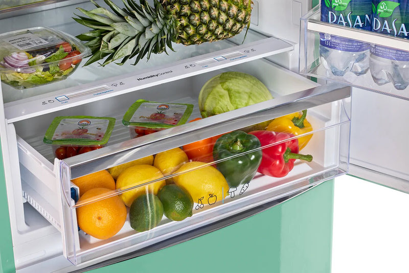 Unique Classic Retro 28\" 17 Cu Ft. Bottom Mount Refrigerator - Turquoise - UNQ-455L T AC