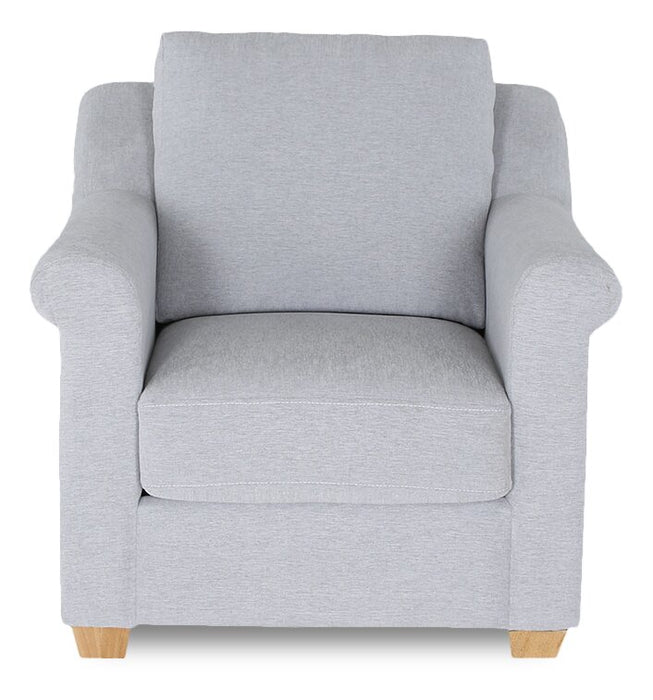 Finesse 37\" Contemporary Chenille Fabric Chair - Heather Grey 
