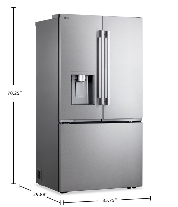 LG 36\" 24 Cu. Ft. Counter-Depth MAX™ Zero Clearance™ French-Door Refrigerator - LF24Z6330S