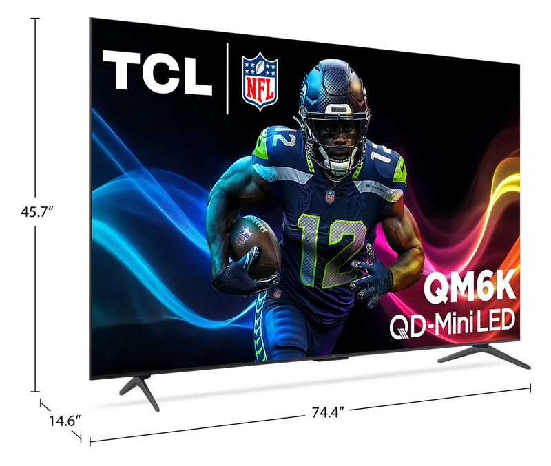 TCL 85\" QM6K QD-Mini LED QLED 4K UHD Smart Google TV (85QM6K)