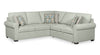 Scott Living Haven 3-Piece Chenille Fabric Sleeper Sectional - Seafoam Blue