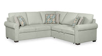 Scott Living Haven 3-Piece Chenille Fabric Sleeper Sectional - Seafoam Blue 