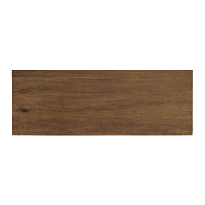 Nathan 50\" Rustic Sofa Table with Storage and Shelf - Light Brown