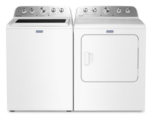 Maytag 5.4 Cu Ft. Top Load Agitator Washer and 7.0 Cu. Ft. Pet Pro Electric Dryer – White - MATL56WW