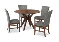 Rain 5pc Dining Set with Table & 4 Grey Chairs, 45