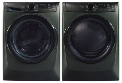 Electrolux 5.2 Cu. Ft. Perfect Steam™ Front-Load Washer and 8 Cu. Ft. Gas Dryer - Alpine Green  | Laveuse à chargement frontal Perfect SteamMC de 5,2 pi³ et sécheuse à gaz de 8 pi³ de Electrolux - vert alpin  | ELFL773B