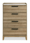 Sable Bedroom Chest of Drawers, 4-Drawer, 31\"W x 47\"H - Light Brown