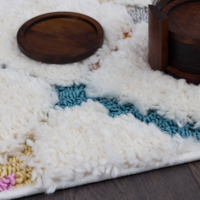 Robin Multi-Colour Moroccan Shag Area Rug - 7'11\" x 10'10\"