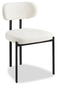 Rio Dining Chair with Polyester Fabric, Metal - Taupe 