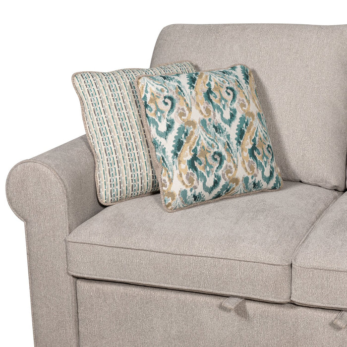 Scott Living Haven 3-Piece Chenille Fabric Sleeper Sectional - Grey