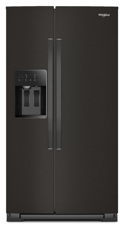 Whirlpool 36" 21 Cu. Ft. Side-by-Side Refrigerator - Black Stainless - WRSC5536RV | Réfrigérateur Whirlpool de 21 pi³ et de 36 po à compartiments juxtaposés - acier inoxydable noir - WRSC5536RV