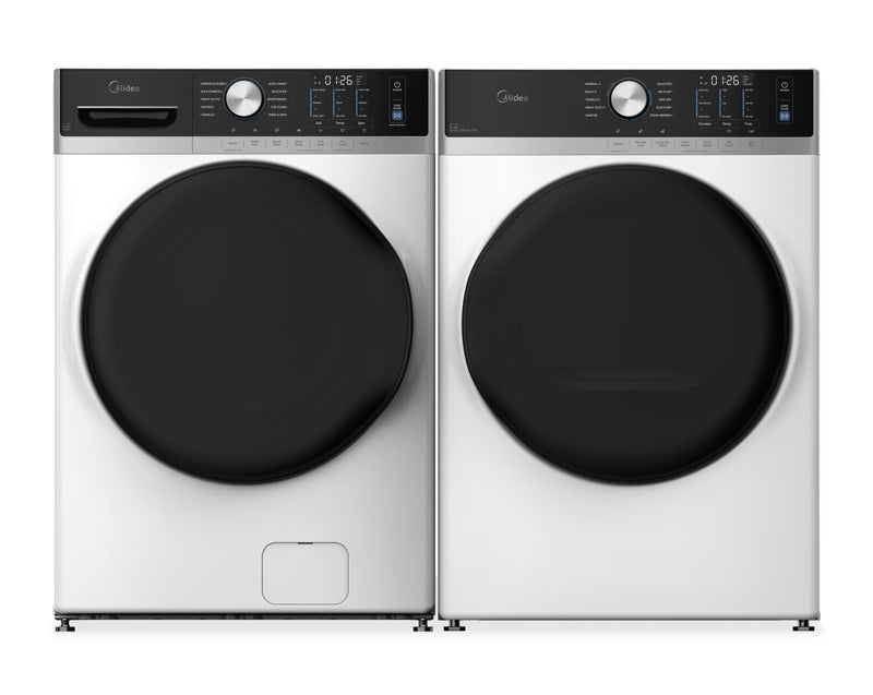Midea 8.0 Cu. Ft. Tumble Dryer with Steam Care – White - MLHE52S7AWW
