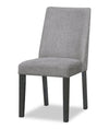 Emery Dining Chair with Polyester Fabric - Charcoal