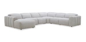 Presidio 6-Piece Left-Facing Power Reclining Sectional – Powder