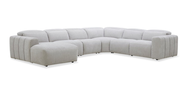 Presidio 6-Piece Left-Facing Power Reclining Sectional – Powder