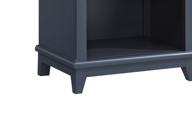 Quinn Bedside 1-Drawer Nightstand with Shelf, 24\"W x 26\"H - Blue